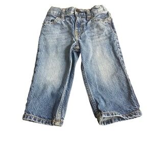 OshKosh B'gosh dark wash denim elastic waist classic baby denim jeans SIZE 12M